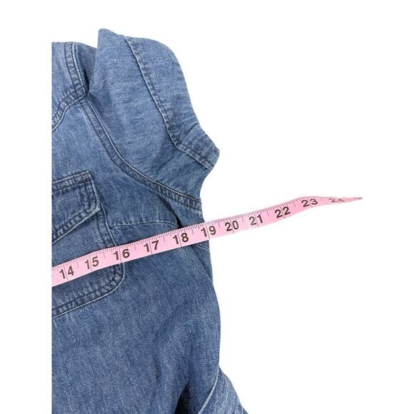 Boyish Jeans Revolve Marcel Western Shirt Dress In Blau Minimalist Womens Small - Picture 7 of 7